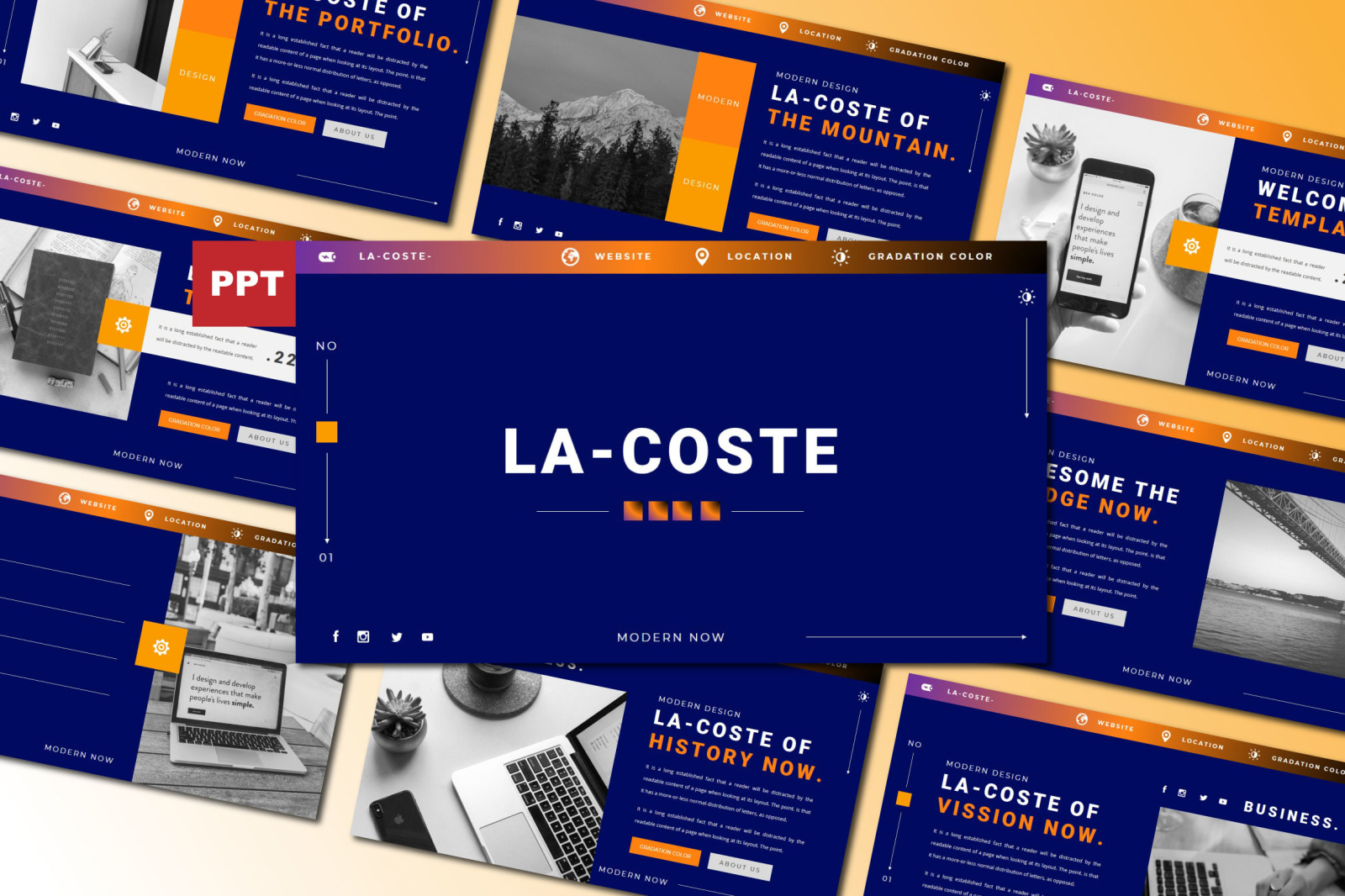 LA-COSTE Powerpoint Template LA-COSTE Powerpoint Template