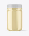 Clear Glass Jar with Creamed Honey Mockup