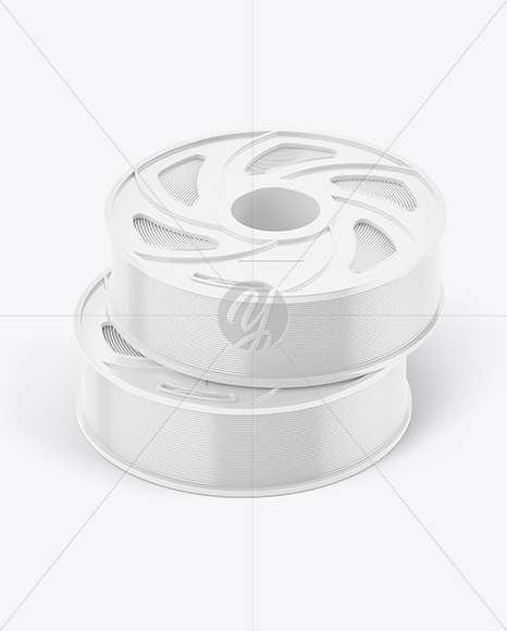 Two Plastic Filament Spool Mockup