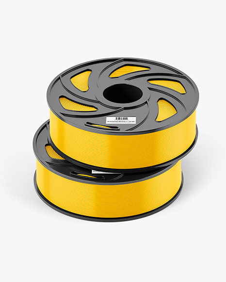 Two Plastic Filament Spool Mockup