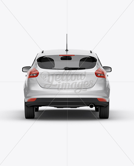 Hatchback 5-Door HQ Mockup - Back View