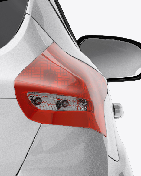 Hatchback 5-Door HQ Mockup - Back View