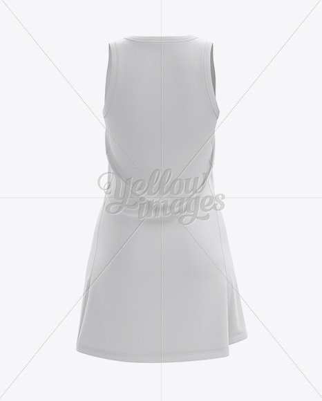 Netball Dress HQ Mockup - Back View