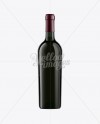 Dark Green Glass Bottle with Red Wine Mockup