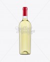 Clear Glass Bottle with White Wine Mockup