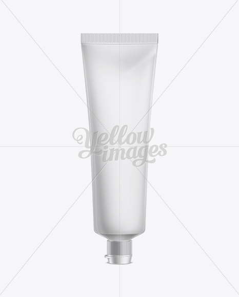 Toothpaste Tube w/ Ribbed Snap Top Cap Mockup - Free Download Images