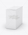 Small White Cardboard Box Mockup - 70° Angle Front View (High-Angle Shot)