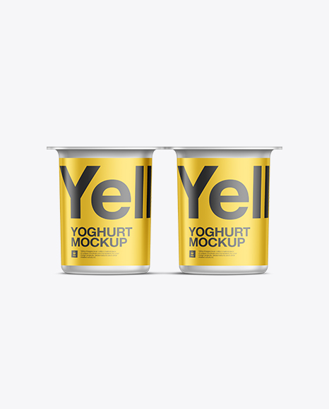 Yogurt 4-pack Mockup