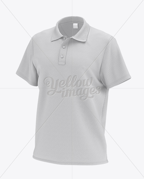 Mens Polo HQ Mockup - Half-Turned View - Free Download Images High