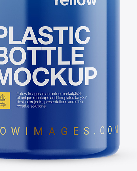 Glossy Plastic Bottle Mockup