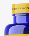 Blue Plastic Bottle With Pills Mockup