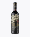 Antique Green Glass Bottle With Red Wine Mockup - Front View Antique Green Glass Bottle With Red Wine Mockup - Front View