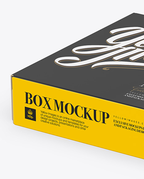 Box Mockup - Half Side View (High-Angle Shot)