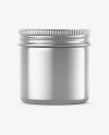 50ml Metallic Round Tin Box Mockup - Front View