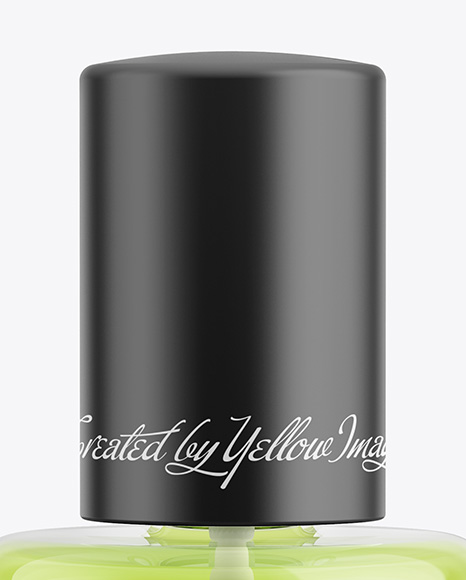 Clear Nail &amp; Cuticle Oil Bottle with Matte Cap Mockup - Front View