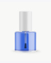 Clear Nail &amp; Cuticle Oil Bottle with Matte Cap Mockup - Front View