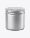 50ml Matte Metal Round Tin Box Mockup - High-Angle Shot