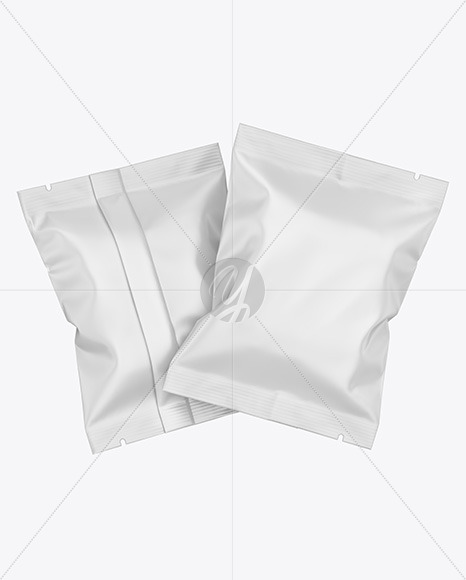 Two Matte Snack Package Mockup