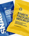 Two Matte Snack Package Mockup