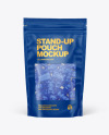 Frosted Stand-up Pouch with Gummies Mockup