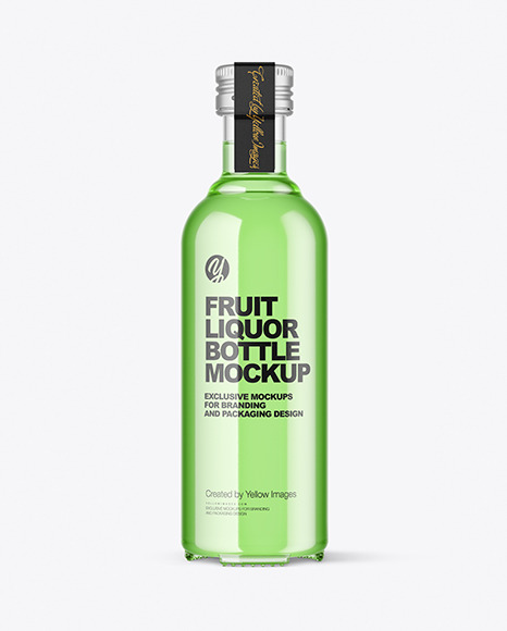 Clear Glass Drink Bottle Mockup - Cocktail mockup