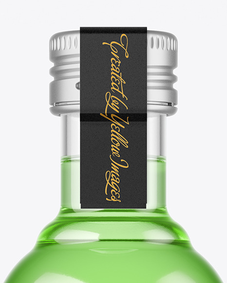 Clear Glass Drink Bottle Mockup