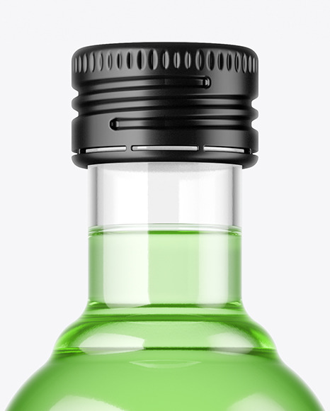 Clear Glass Drink Bottle Mockup