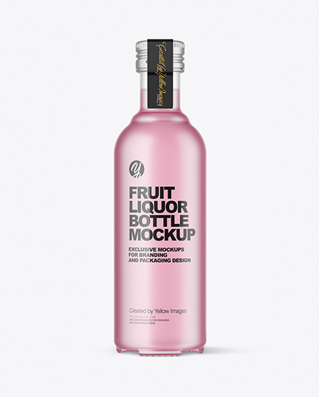 Frosted Glass Drink Bottle Mockup - Cocktail mockup