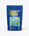 Frosted Stand-up Pouch with Gummies Mockup