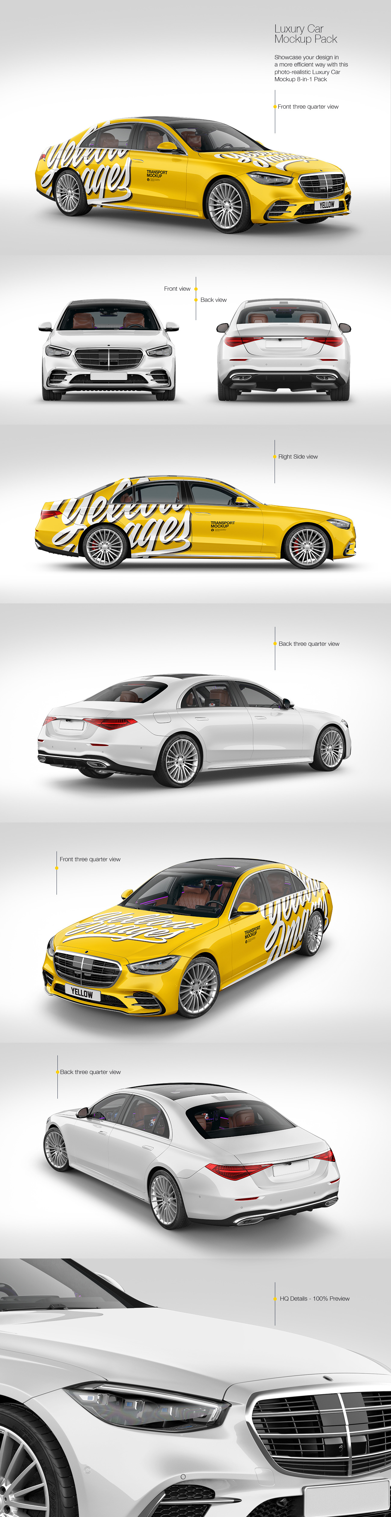Luxury Car Mockup Pack Luxury Car Mockup Pack