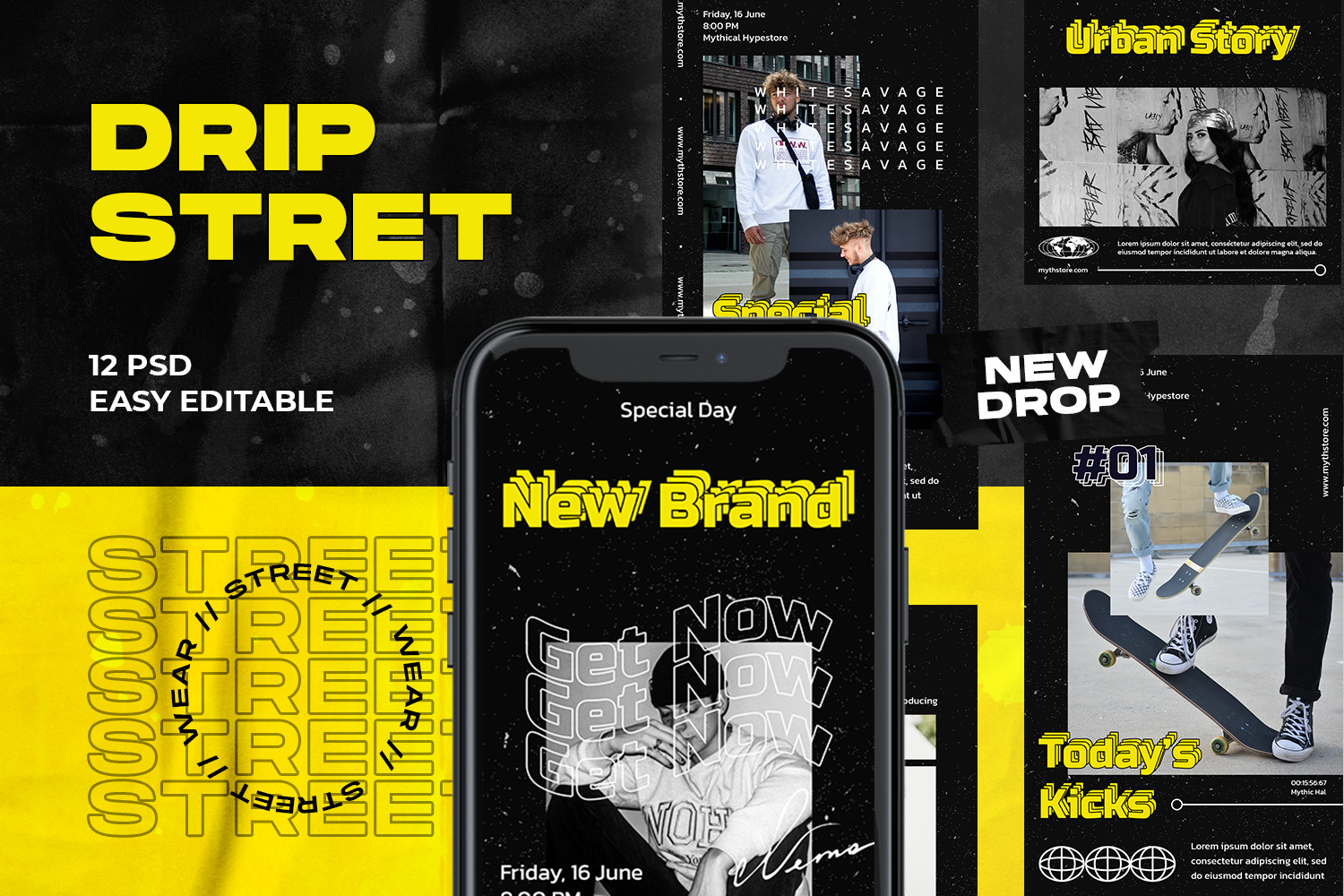 Dripstret Fashion Instagram Template Dripstret Fashion Instagram Template
