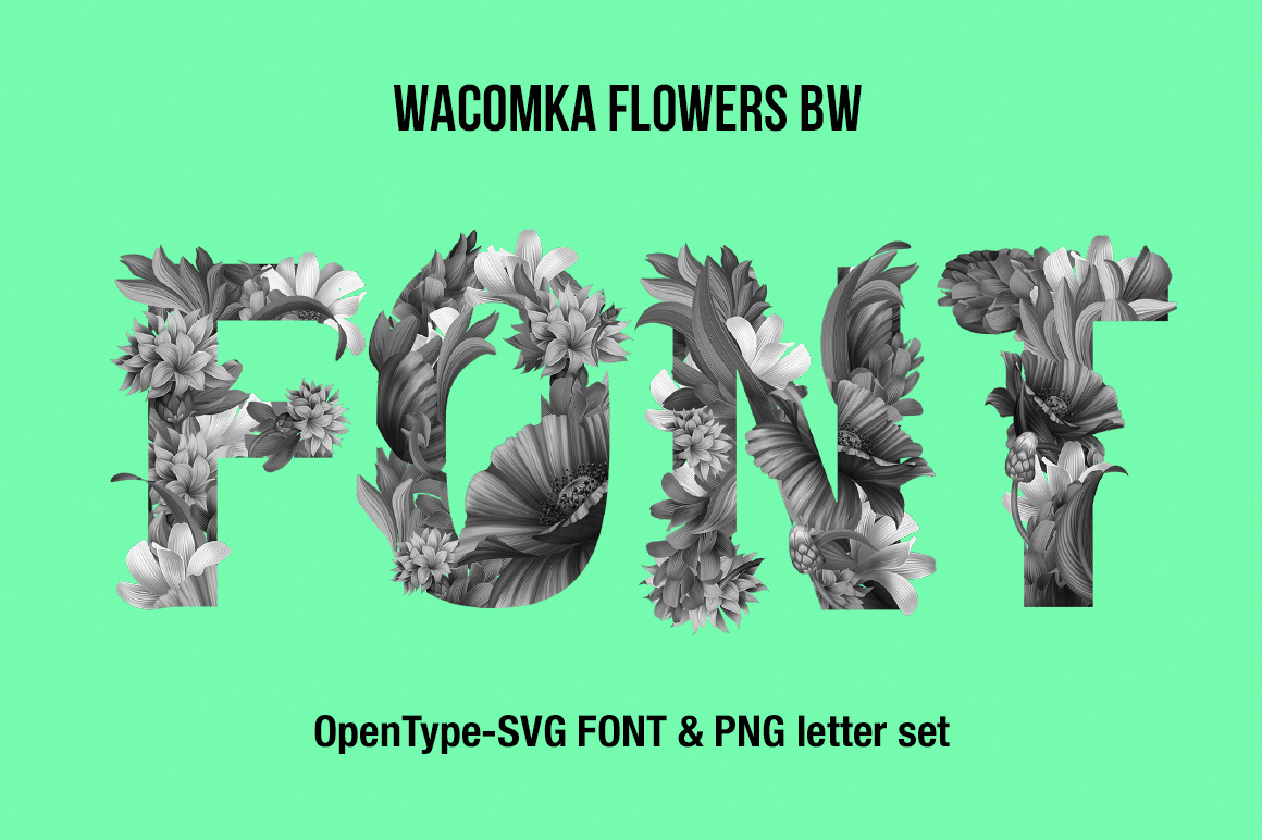 Wacomka Flowers Font Wacomka Flowers Font