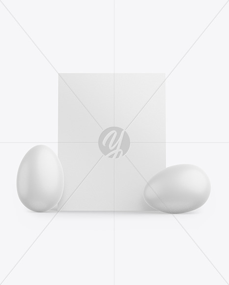 Card w/ Two Textured Eggs Mockup