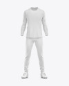 Football Kit with Long Sleeve Mockup – Front View