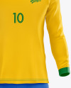 Football Kit with Long Sleeve Mockup – Front View