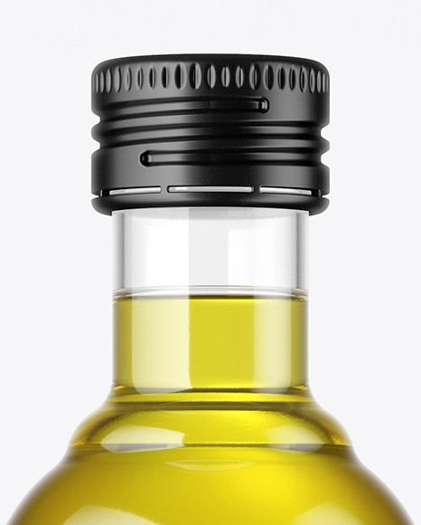 Clear Glass Olive Oil Bottle Mockup