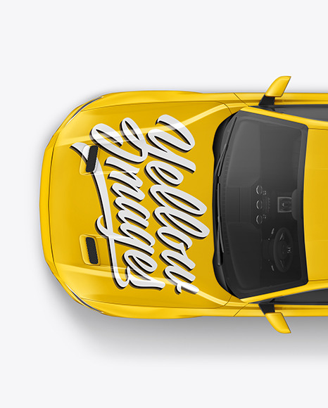 Muscle Car Mockup - Top View - Racerback tank top mockup