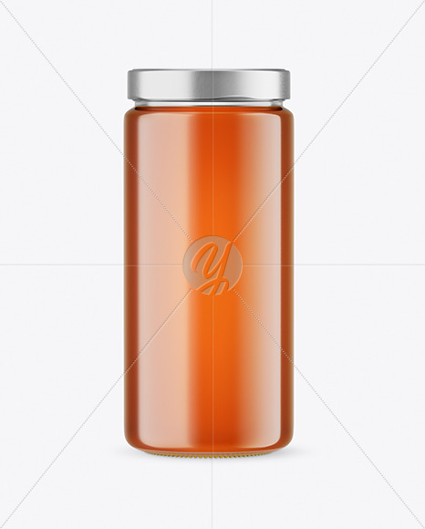 Clear Glass Honey Jar Mockup