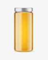 Clear Glass Honey Jar Mockup