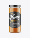 Clear Glass Raw Honey Jar Mockup