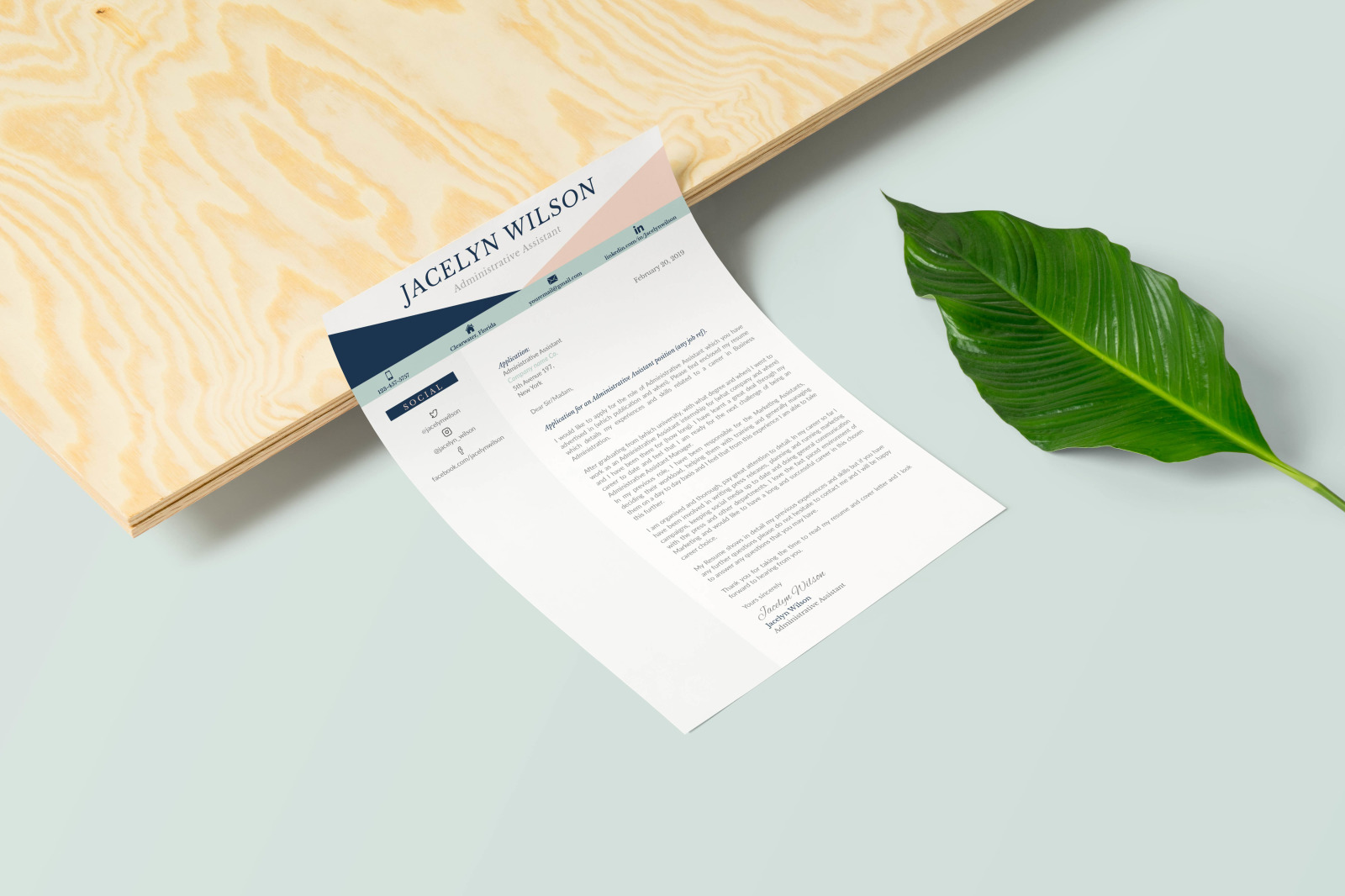 Professional Resume for Administrative Assistant and Matching Cover Letter Professional Resume for Administrative Assistant and Matching Cover Letter