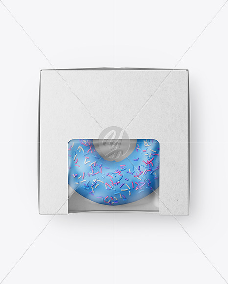 Kraft Box with Donut Mockup