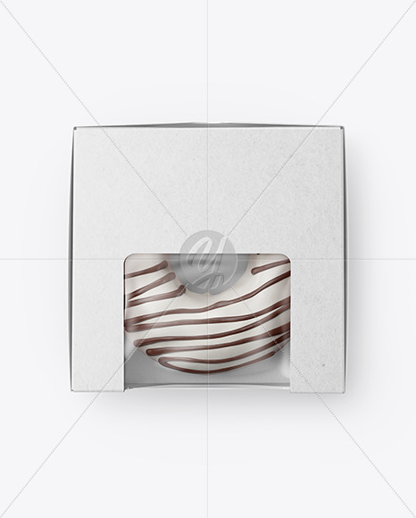 Kraft Box with Donut Mockup