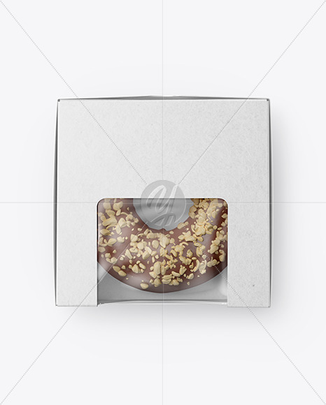 Kraft Box with Donut Mockup