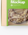 Kraft Box with Donut Mockup