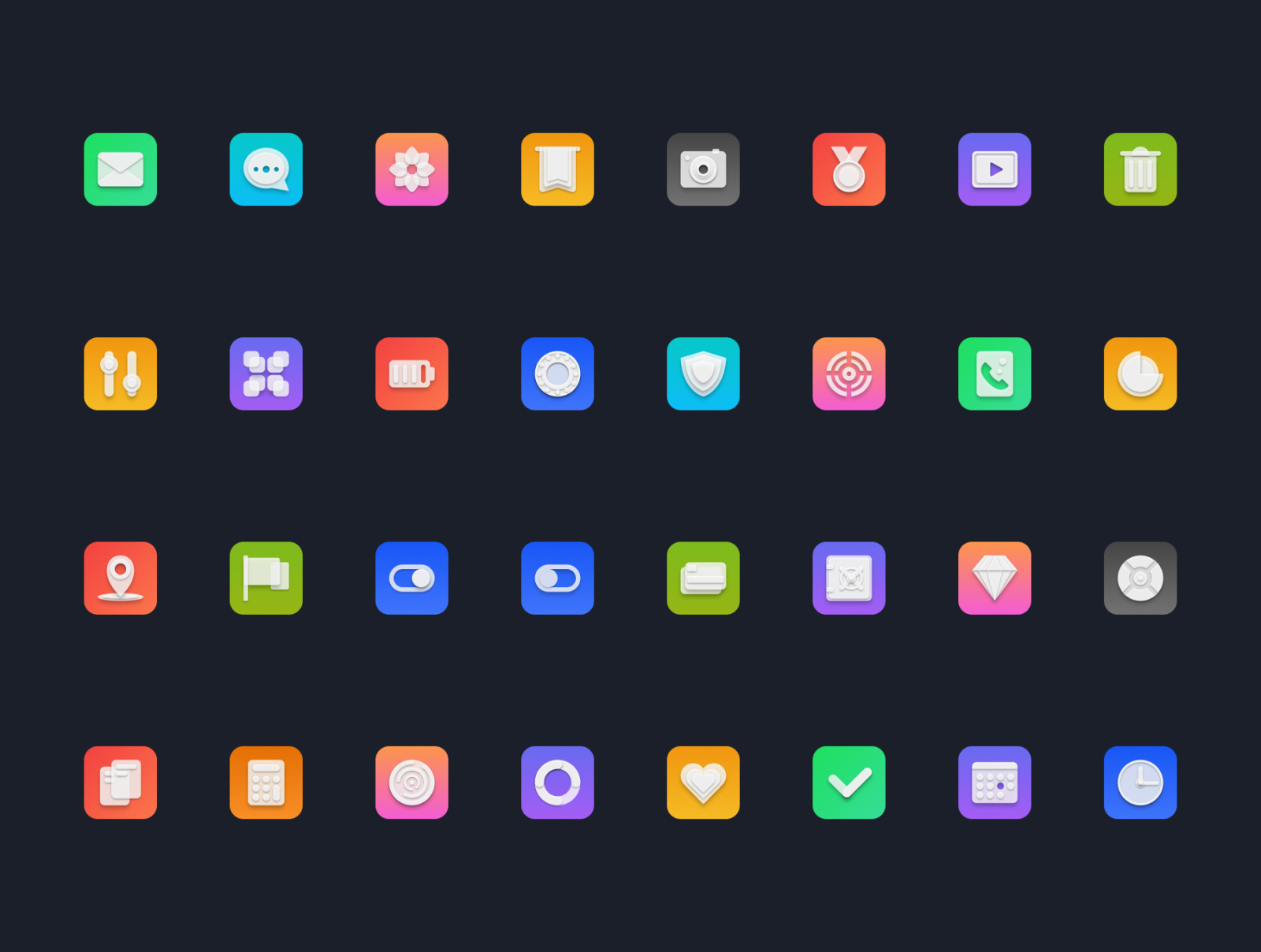 Soft Glass icons Soft Glass icons