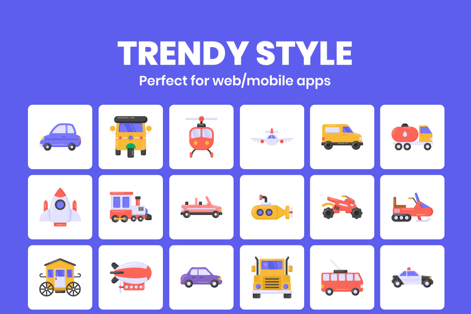 150 Flat Transport Icons 150 Flat Transport Icons