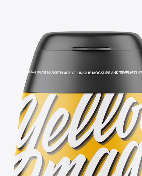 Sweetener Bottle In Matte Shrink Sleeve Mockup