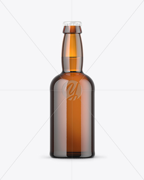 330ml Amber Beer Bottle Mockup