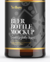 330ml Amber Beer Bottle Mockup